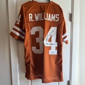 Ricky Williams Signed Texas College Orange Football Jersey COA